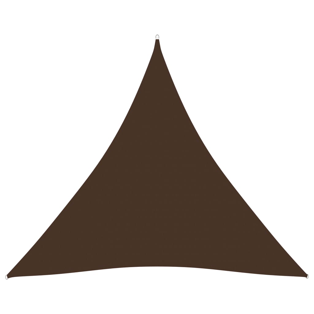 Toldo de vela triangular de tela oxford marrón 5x5