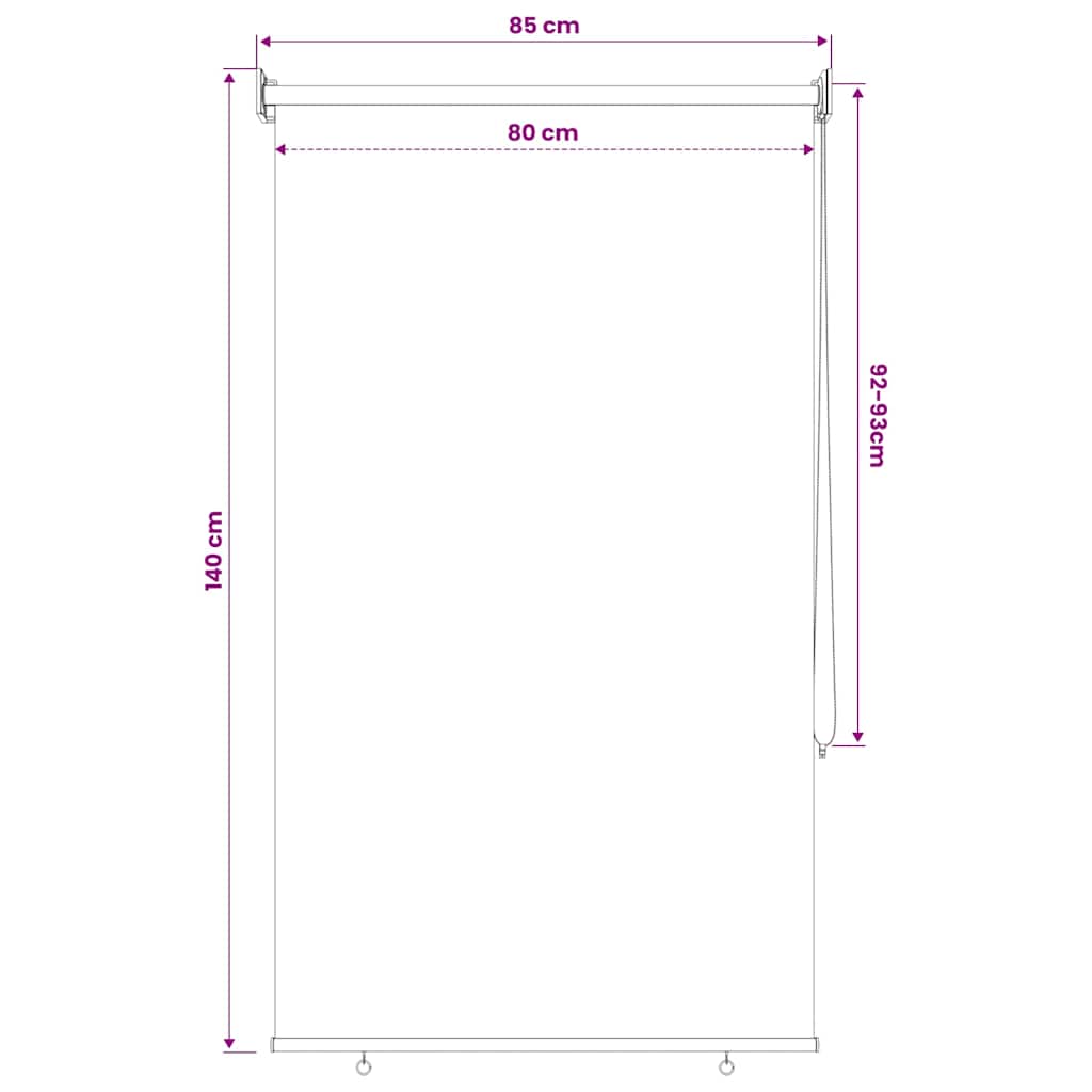 Zunanja rolo senčila 85 (Š) x 140 (V) cm bež