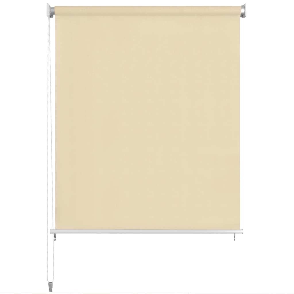 

vidaXL Rolgordijn voor buiten 80x140 cm HDPE crèmekleurig