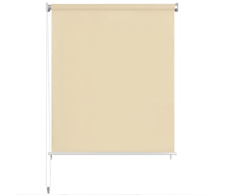 vidaXL Lauko roletas, kreminės spalvos, 80x140cm, HDPE