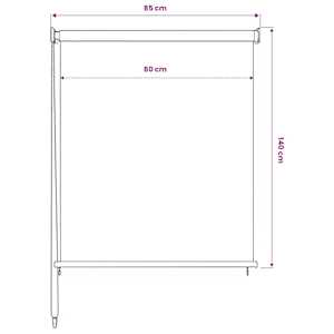 Venkovní roleta krémová 85 (Š) x 140 (V) cm HDPE - obrázek 6