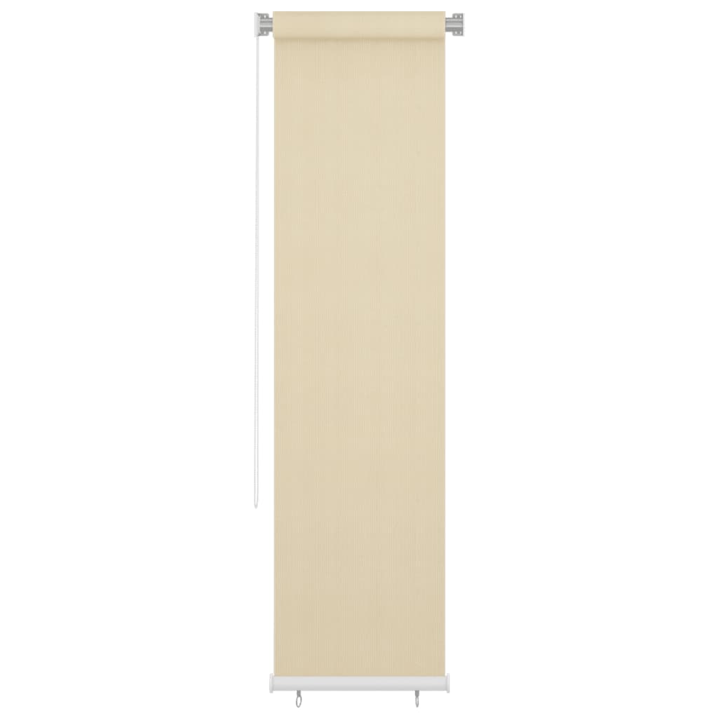 

vidaXL Rolgordijn voor buiten 60x230 cm HDPE crèmekleurig
