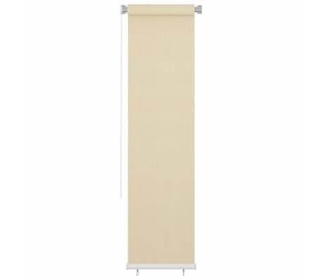 vidaXL Store roulant d'extérieur Crème 60x230 cm PEHD