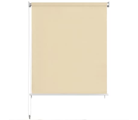 vidaXL Außenrollo Creme 80x230 cm HDPE