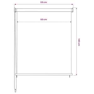 Venkovní roleta bílá 65 (Š) x 140 (V) cm HDPE - obrázek 6