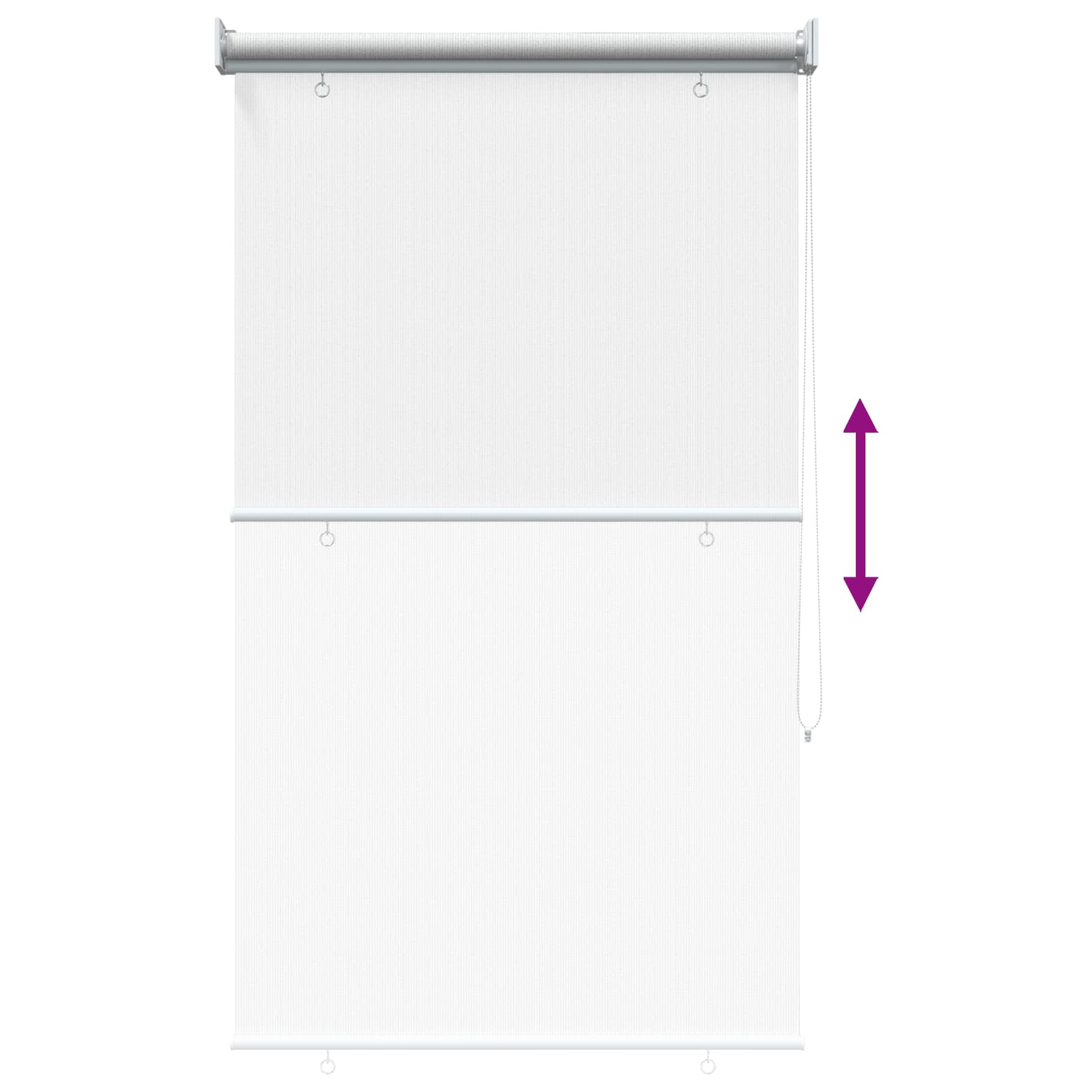 vidaXL Außenrollo Weiß 65 (B) x 140 (H) cm HDPE – Bild 9