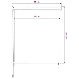 Venkovní roleta bílá 85 (Š) x 140 (V) cm HDPE - obrázek 6