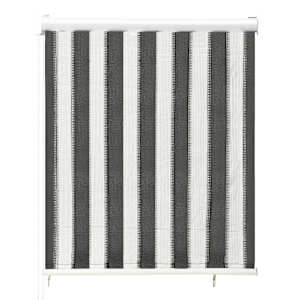 vidaXL Outdoor Roller Blind 60x140 cm Anthracite and White Stripe