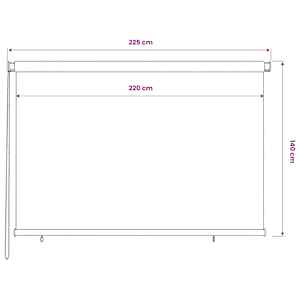 Venkovní roleta 225 (Š) x 140 (V) cm terakotová HDPE - obrázek 6