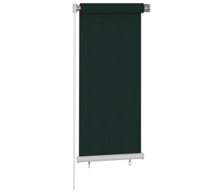 vidaXL Jaluzea rulou de exterior, verde închis, 60x140 cm, HDPE