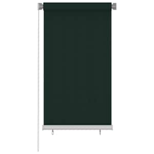 Zunanje rolo senčilo 80x140 cm temno zeleno HDPE