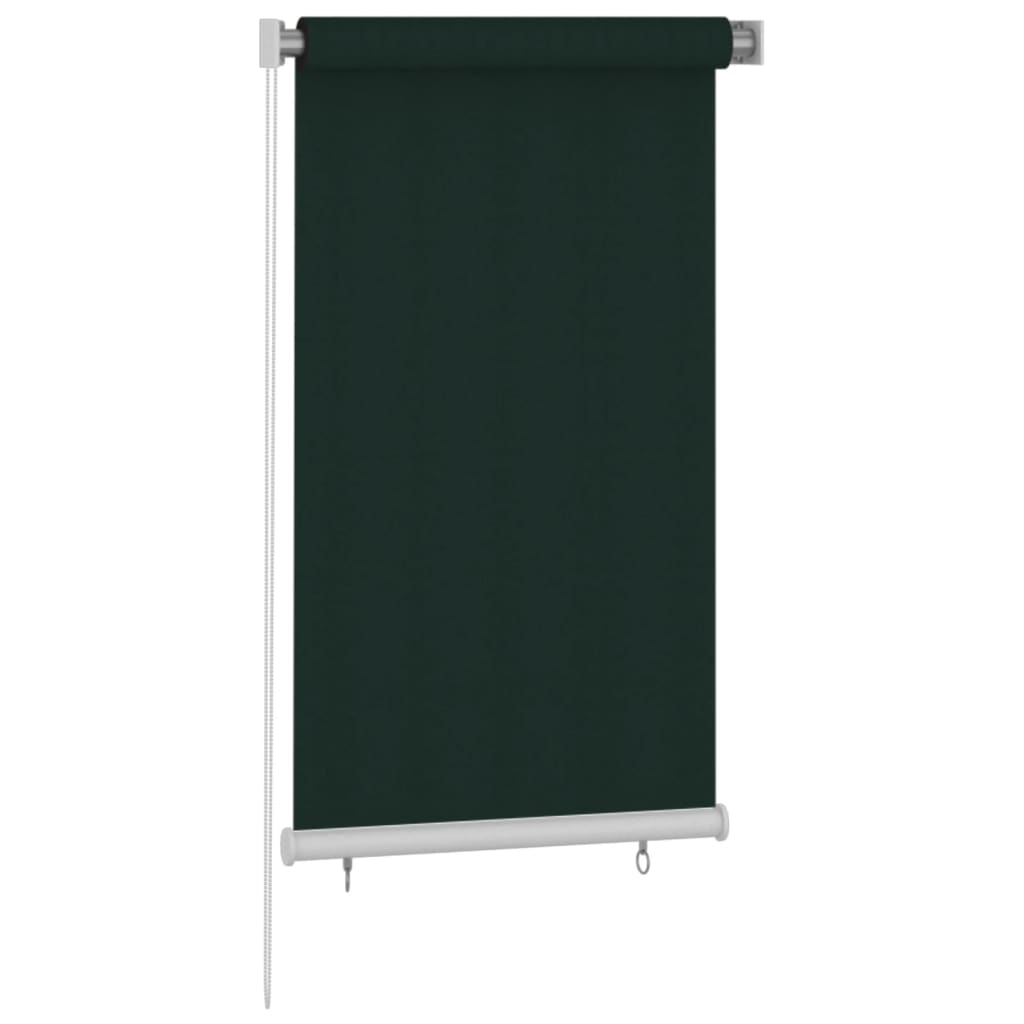 vidaXL Rullgardin utomhus 80x140 cm mörkgrön HDPE