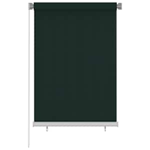 Zunanje rolo senčilo 100x140 cm temno zeleno HDPE