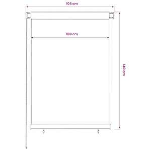 Venkovní roleta 105 (Š) x 140 (V) cm tmavě zelená HDPE - obrázek 6