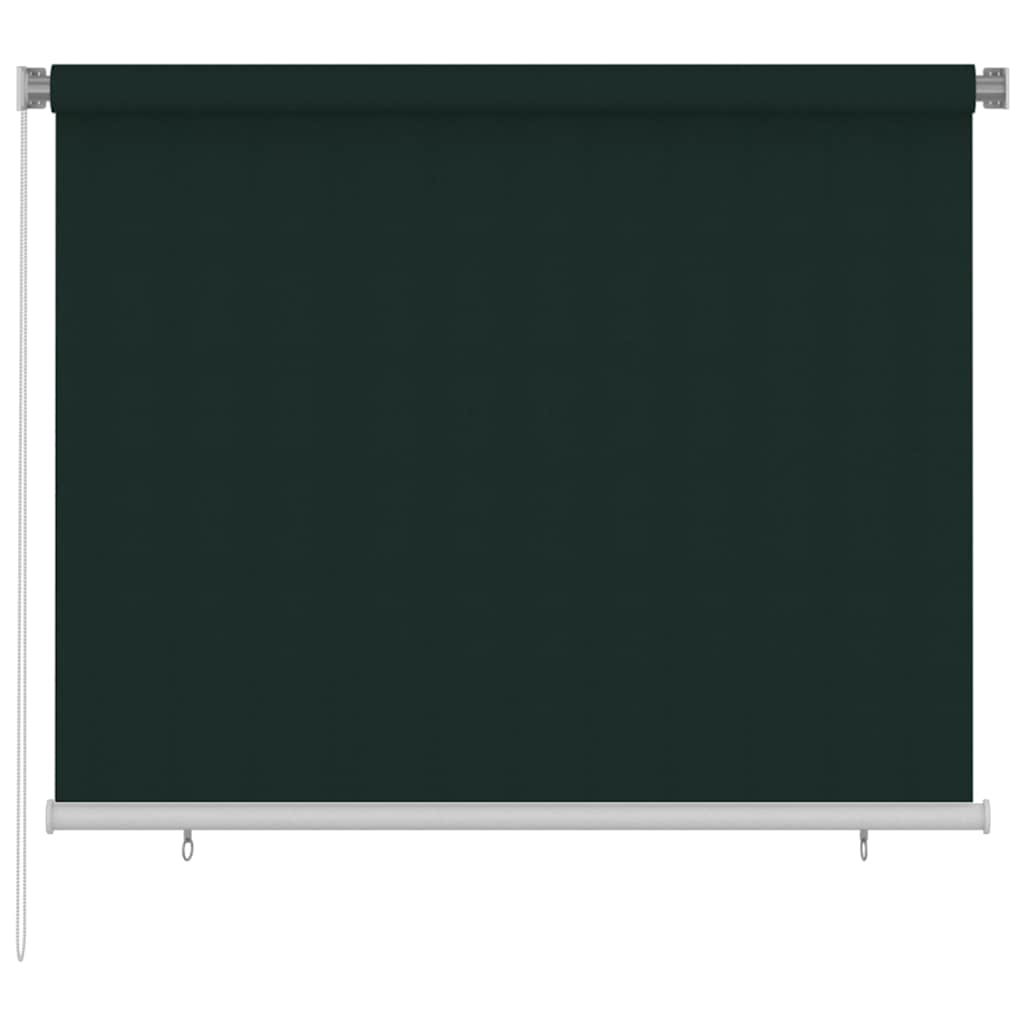 vidaXL Vonkajšia zatemňovacia roleta 185 (Š) x 140 (V) cm tmavozelená HDPE