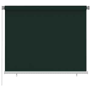Venkovní roleta 185 (Š) x 140 (V) cm tmavě zelená HDPE - obrázek 1