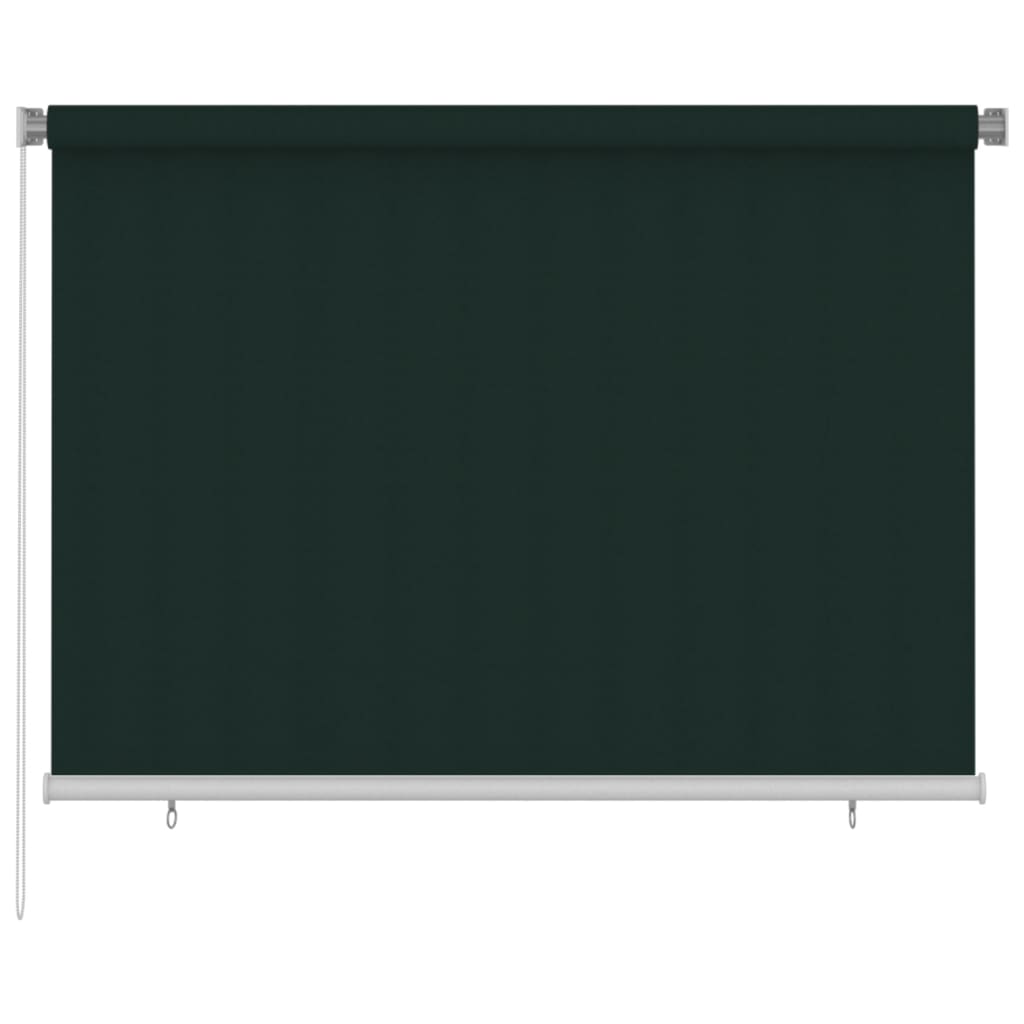 vidaXL Jaluzea rulou de exterior, verde închis, 200x140 cm, HDPE