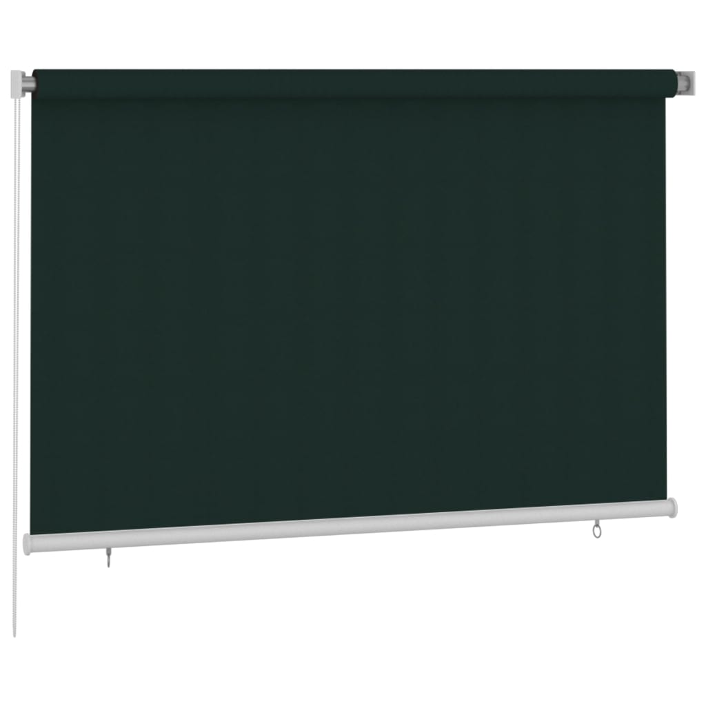 vidaXL Store roulant d'extérieur 220x140 cm Vert foncé PEHD