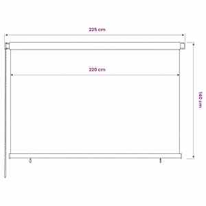 Venkovní roleta 225 (Š) x 140 (V) cm tmavě zelená HDPE - obrázek 6