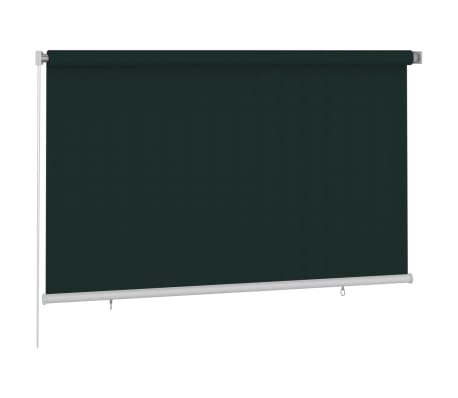 vidaXL Lauko roletas, tamsiai žalios spalvos, 240x140cm, HDPE