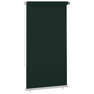 vidaXL Lauko roletas, tamsiai žalios spalvos, 120x230cm, HDPE