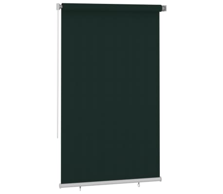 vidaXL Rullgardin utomhus 140x230 cm mörkgrön HDPE