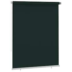 vidaXL Външна ролетна щора, 185(Ш)x230(В) см, тъмнозелена, HDPE