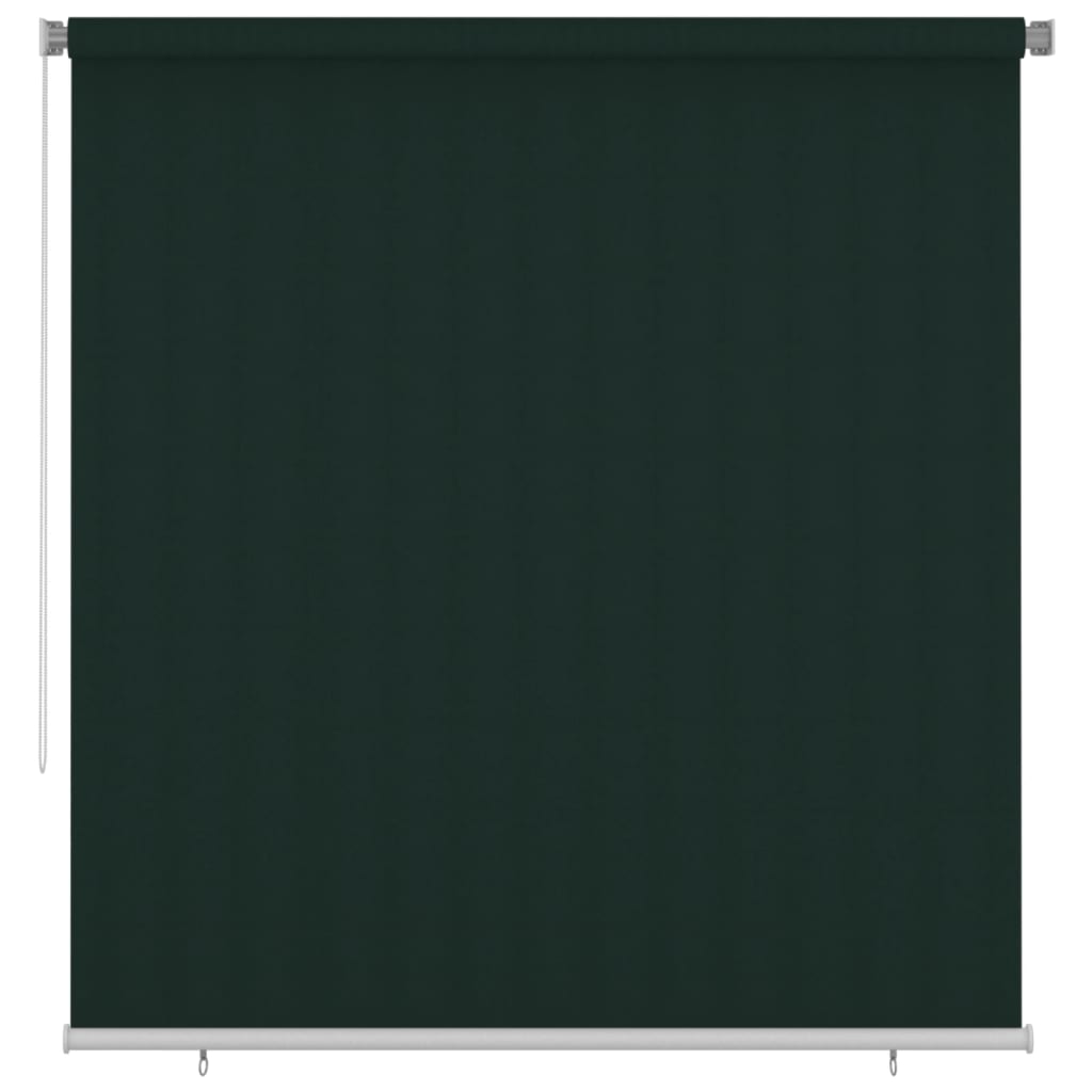vidaXL Jaluzea tip rulou de exterior, verde Ã®nchis, 220×230 cm, HDPE