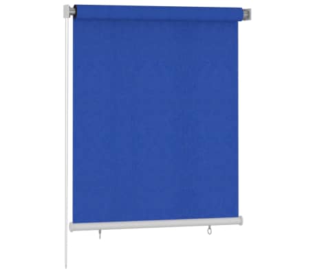 vidaXL Lauko roletas, mėlynos spalvos, 120x140cm, HDPE