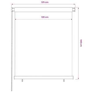 Venkovní roleta 125 (Š) x 140 (V) cm modrá HDPE - obrázek 6