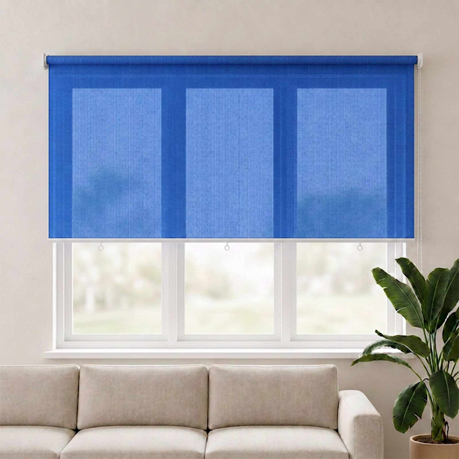 vidaXL Außenrollo 165 (B)x140 (H) cm Blau HDPE