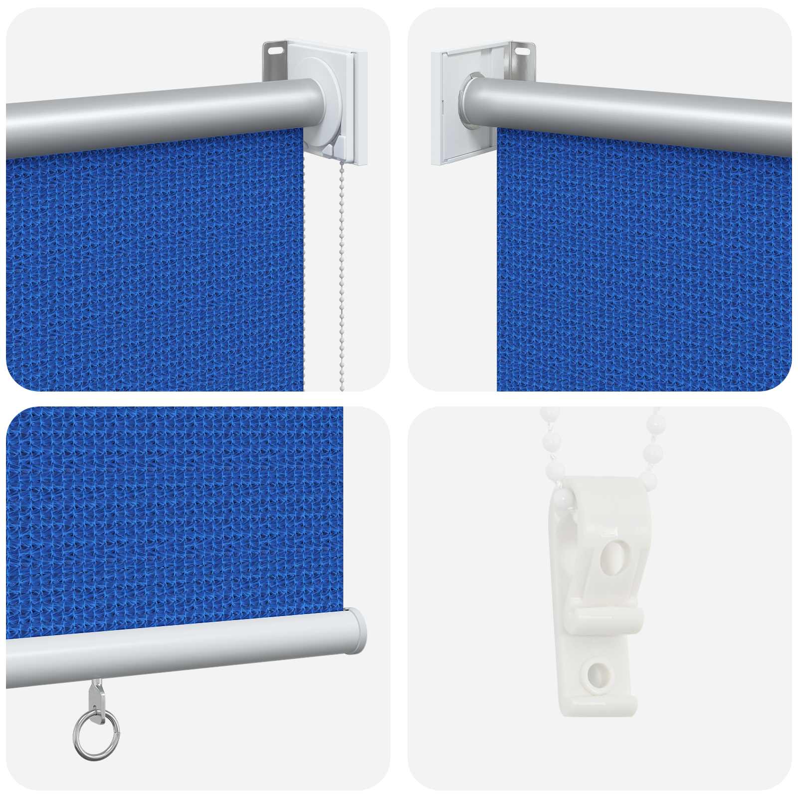 vidaXL Außenrollo 165 (B)x140 (H) cm Blau HDPE – Bild 6