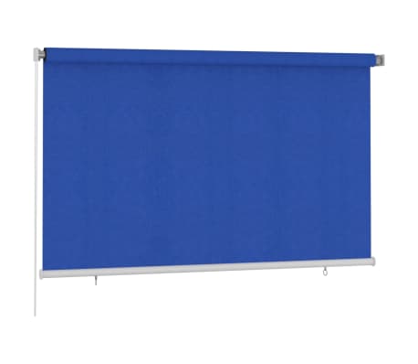 vidaXL Lauko roletas, mėlynos spalvos, 240x140cm, HDPE
