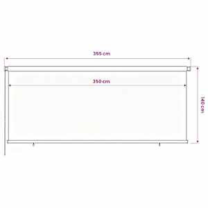Venkovní roleta 355 (Š) x 140 (V) cm modrá HDPE - obrázek 6