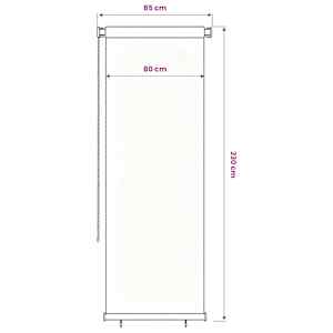 Venkovní roleta 85 (Š) x 230 (V) cm modrá HDPE - obrázek 6