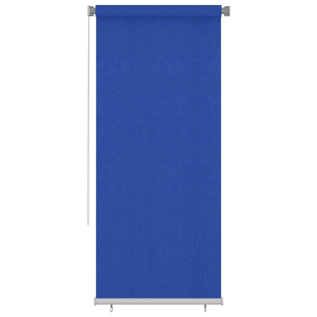 Rullgardin utomhus 100 x 230 cm blå HDPE