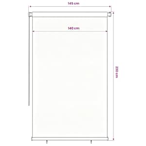 Venkovní roleta 145 (Š) x 230 (V) cm modrá HDPE - obrázek 6