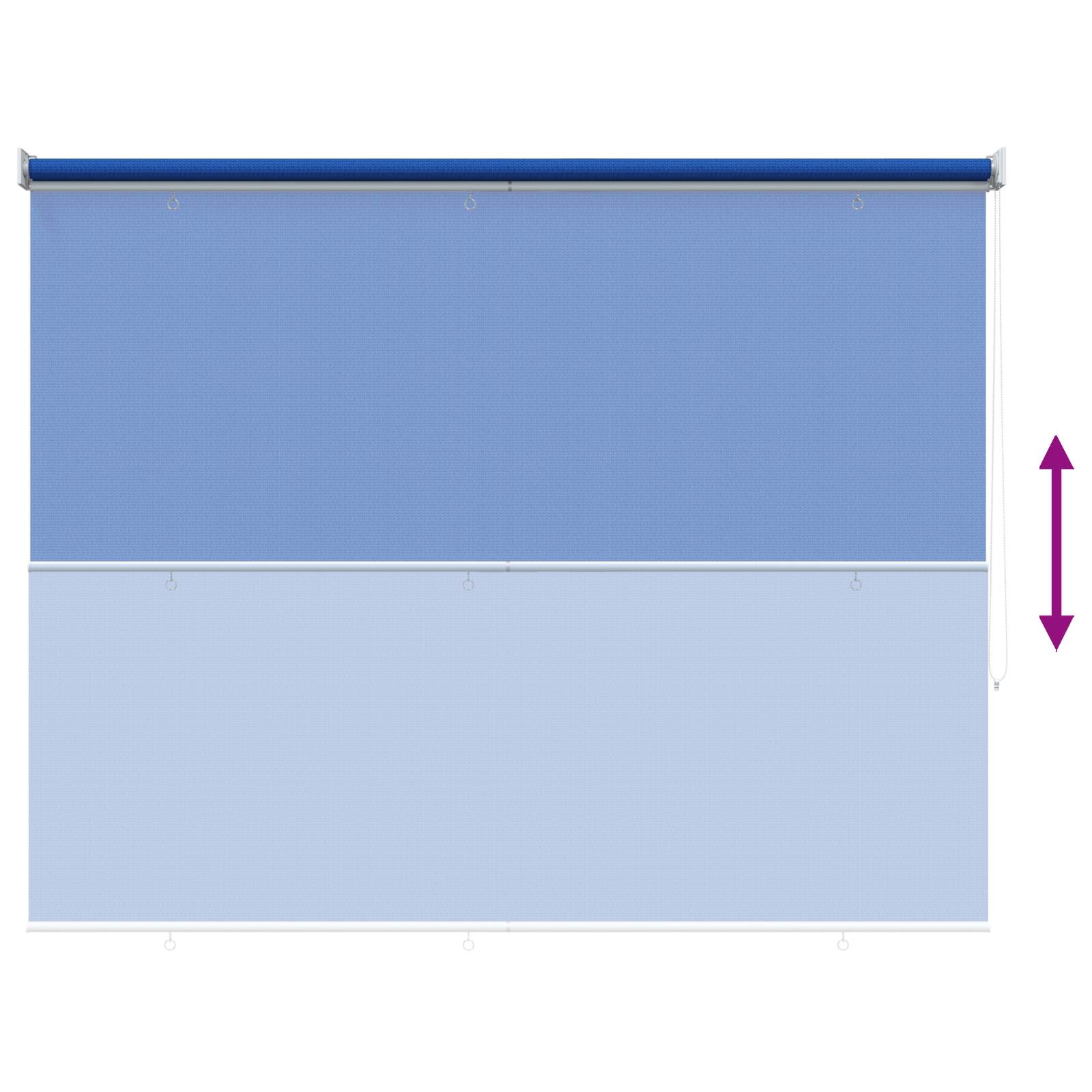 vidaXL Außenrollo 165 (B)x230 (H) cm Blau HDPE – Bild 9