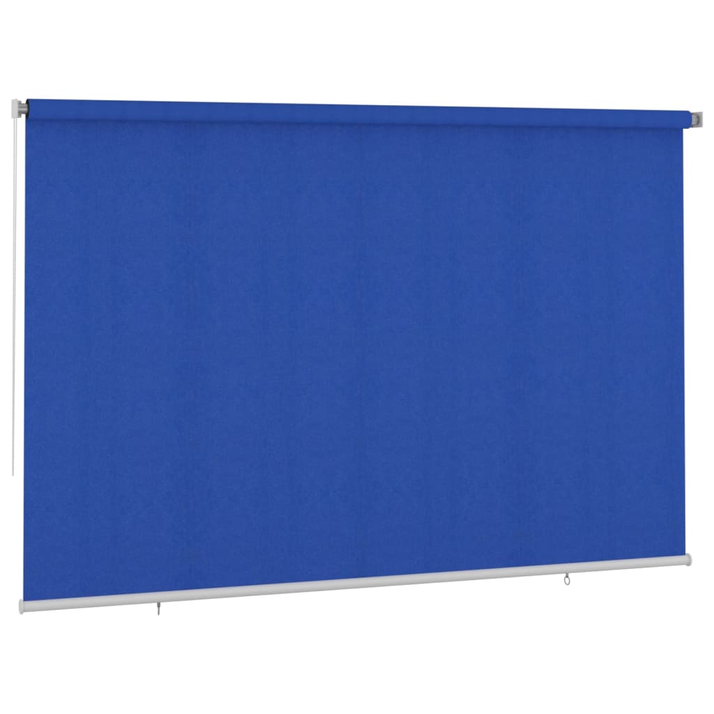 vidaXL Store roulant d'extérieur 350x230 cm Bleu PEHD