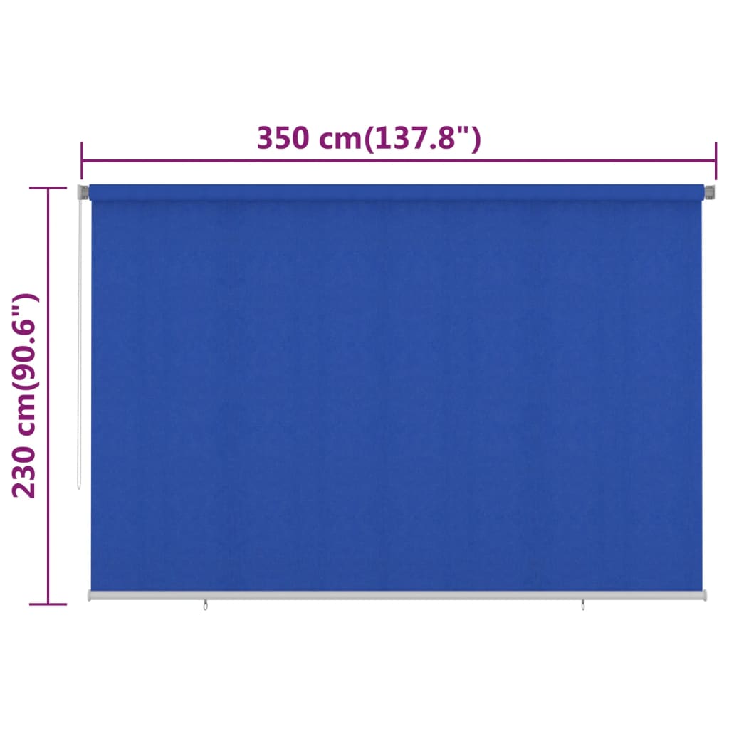 Rolgordijn voor buiten 350x230 cm HDPE blauw image 6