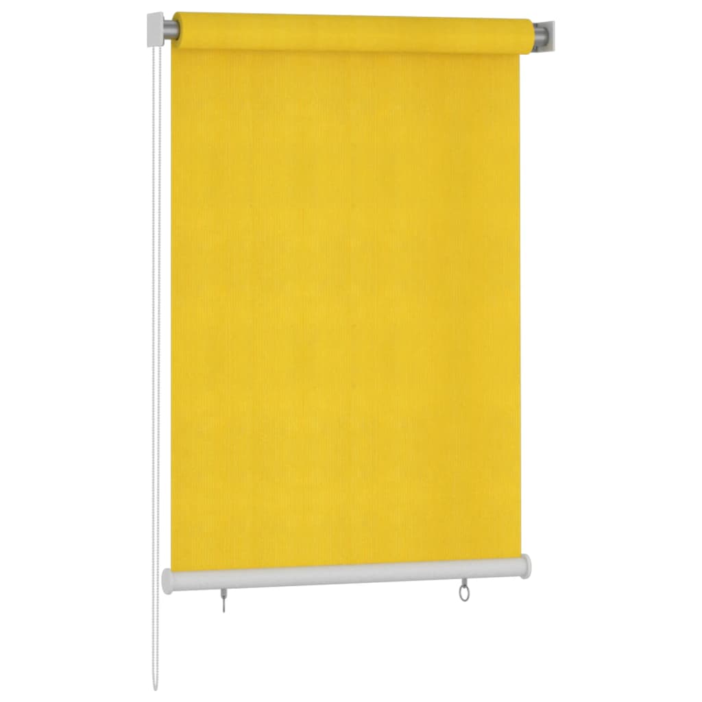 vidaXL Jaluzea tip rulou de exterior, galben, 100x140 cm, HDPE