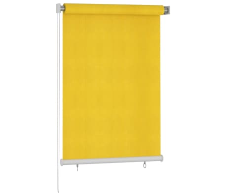 vidaXL Outdoor Roller Blind 100x140 cm Yellow HDPE
