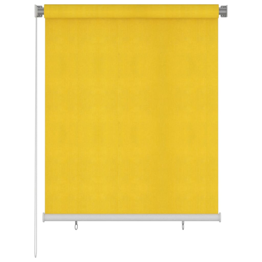 vidaXL udendørs rullegardin 120x140 cm HDPE gul