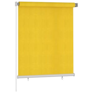 vidaXL Lauko roletas, geltonos spalvos, 120x140cm, HDPE