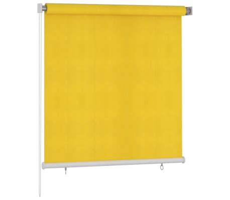 vidaXL Lauko roletas, geltonos spalvos, 140x140cm, HDPE