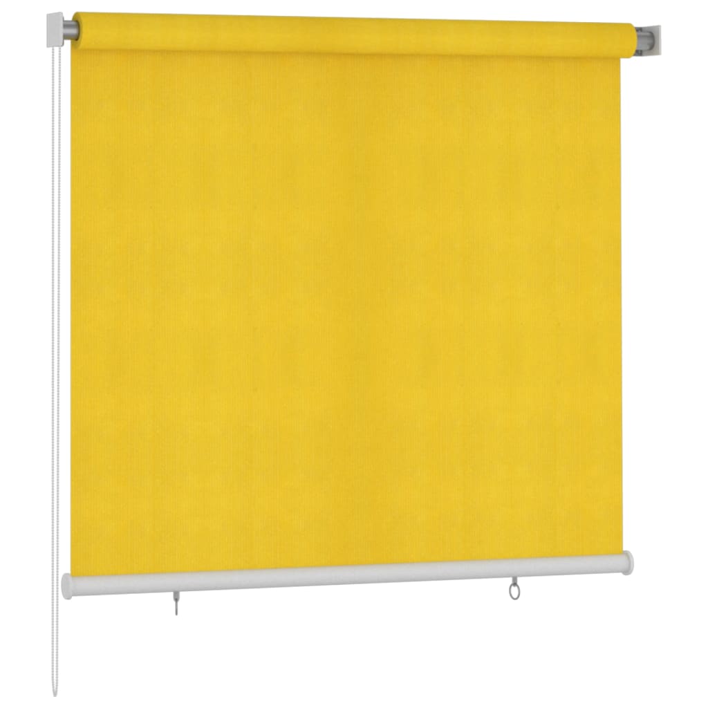 vidaXL Roleta zewnętrzna, 160x140 cm, żółta, HDPE