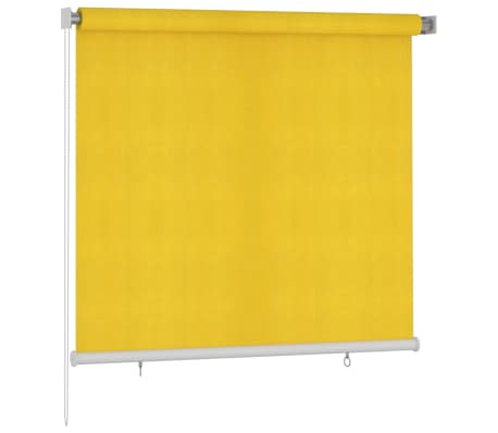 vidaXL Roleta zewnętrzna, 160x140 cm, żółta, HDPE