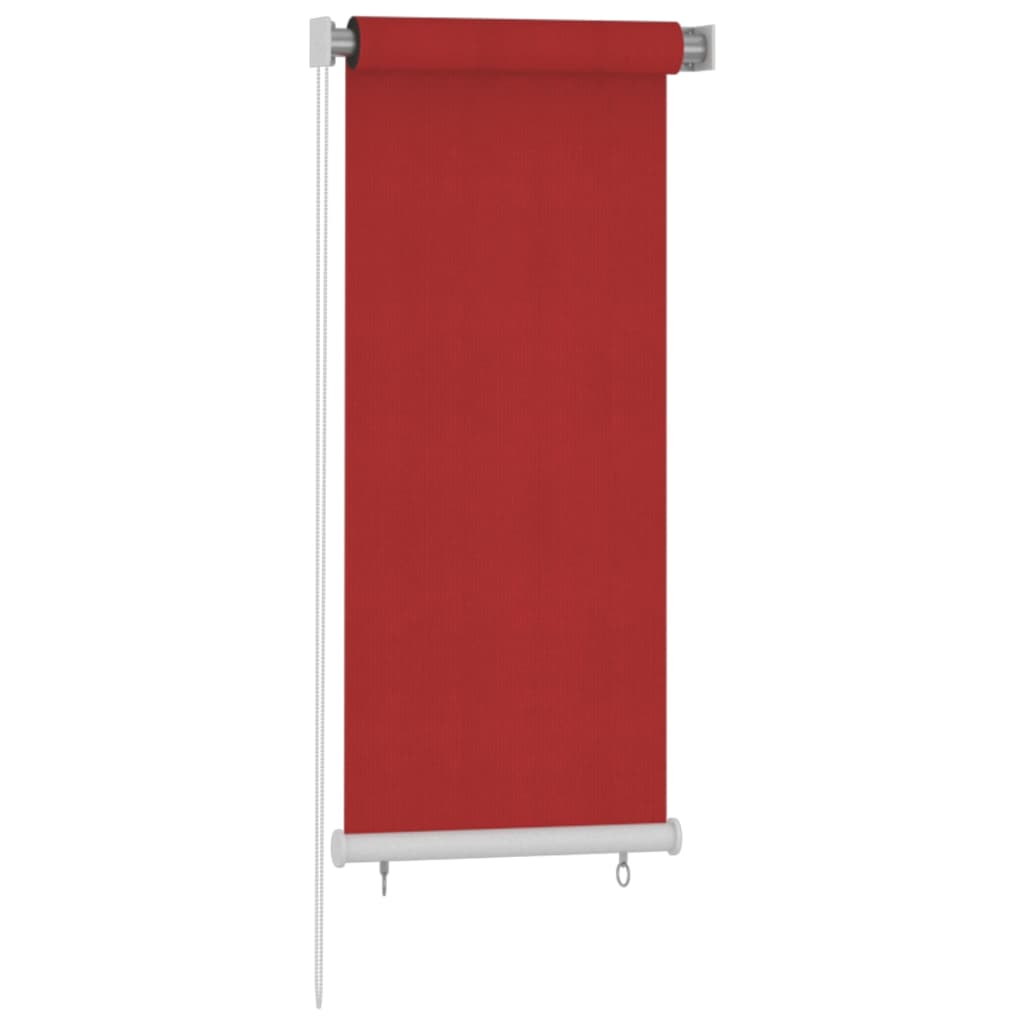 vidaXL Rolgordijn voor buiten 60x140 cm HDPE rood afbeelding
