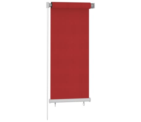 vidaXL Jaluzea tip rulou de exterior, roşu, 60x140 cm, HDPE