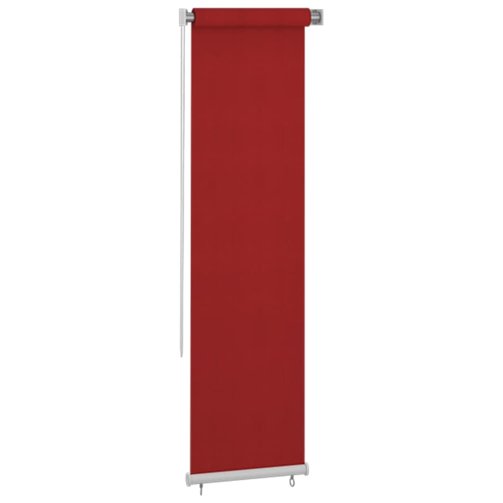 vidaXL Rolgordijn voor buiten 60x230 cm HDPE rood